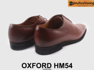 Giày tây oxford nam da bò không họa tiết M54 màu nâu 002