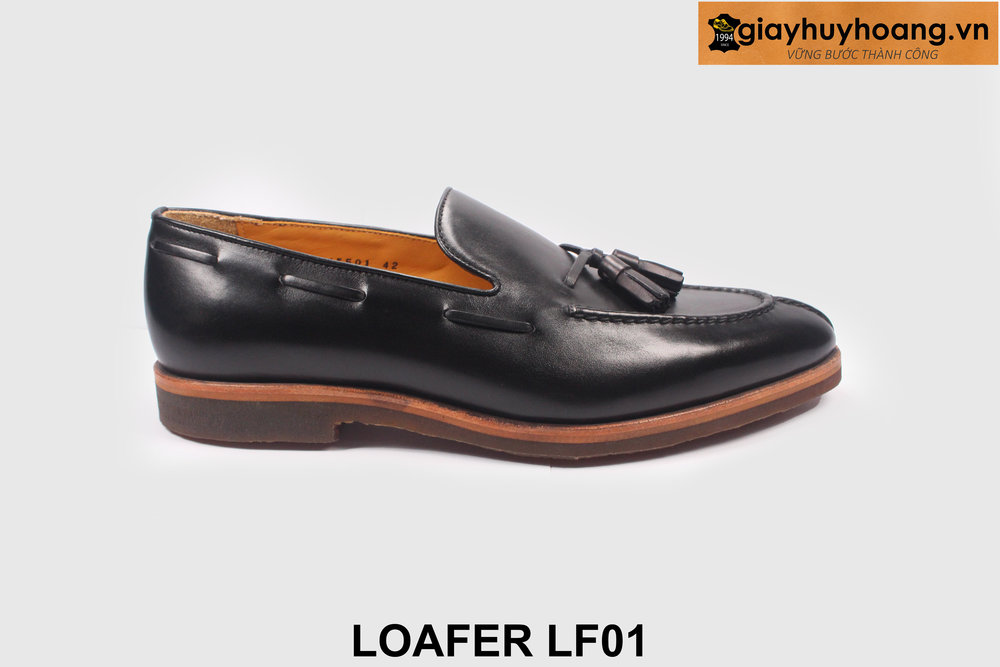 ban-giay-luoi-nam-cao-cap-de-cao-su-giayhuyhoang-lf01-1 Giày lười nam có chuông đế cao su tự nhiên Loafer LF01 001
