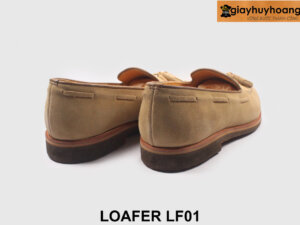 Giày da lười nam da lộn màu Be chính hãng Loafer LF01 002