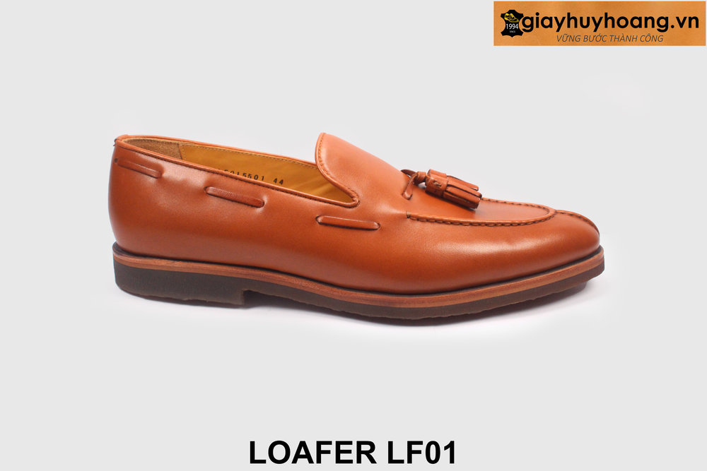 ban-giay-luoi-nam-cao-cap-de-cao-su-giayhuyhoang-lf01-12 Giày lười nam trẻ trung hàng hiệu màu bò Loafer LF01 001