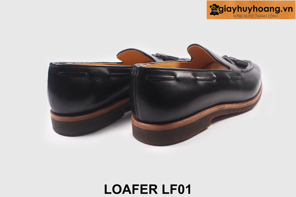 ban-giay-luoi-nam-cao-cap-de-cao-su-giayhuyhoang-lf01-5 Giày lười nam có chuông đế cao su tự nhiên Loafer LF01 003