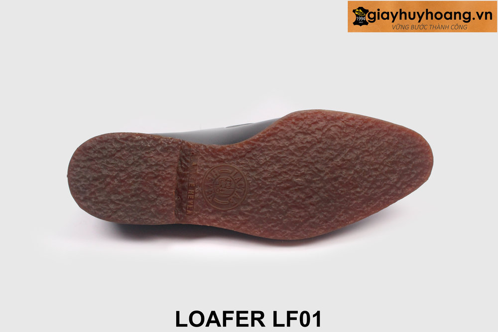 ban-giay-luoi-nam-cao-cap-de-cao-su-giayhuyhoang-lf01-6 Giày lười nam có chuông đế cao su tự nhiên Loafer LF01 002