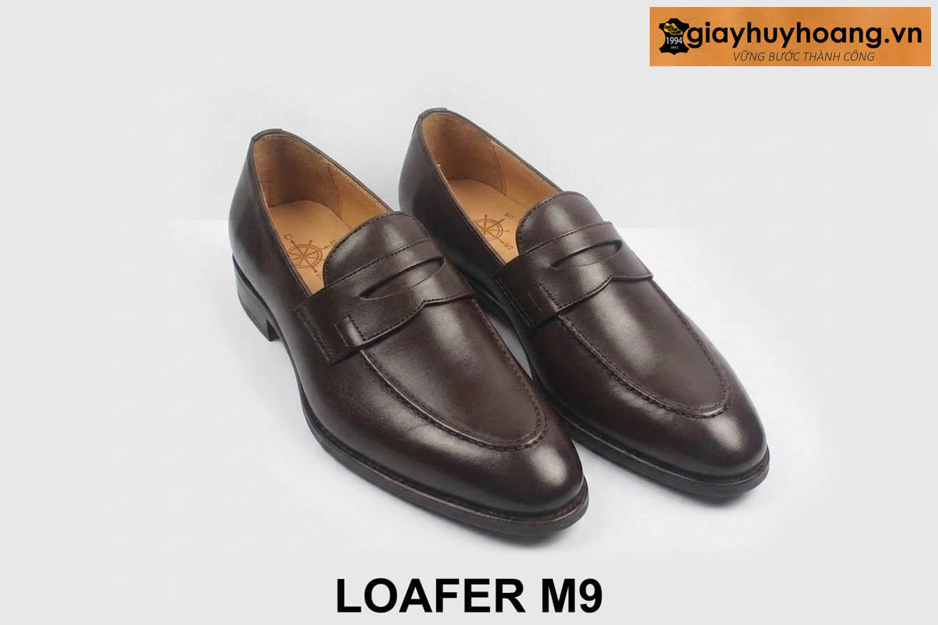 ban-giay-luoi-nam-cao-cap-loafer-m9-nau-3 Giày lười nam màu nâu công sở chính hãng Loafer M9 003