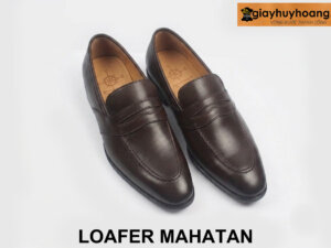 Giày da lười nam công sở nam tính nâu Loafer Manhatan 003