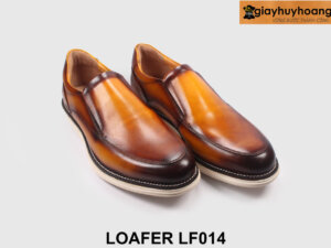 Giày lười da nam thể thao cao cấp màu bò Loafer LF014 004