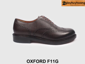 Giày tây công sở oxford nam mũi tròn màu nâu F11G 001