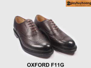 Giày tây công sở oxford nam mũi tròn màu nâu F11G 004