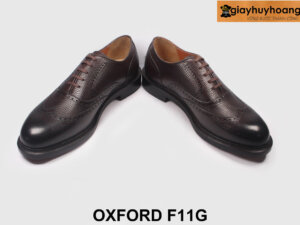 Giày tây công sở oxford nam mũi tròn màu nâu F11G 003