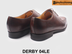 Giày da trẻ trung nam màu nâu phối bò Derby 04LE 002