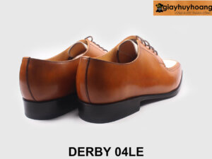 Giày da nam trẻ trung màu bò phối trắng Derby 04LE 002
