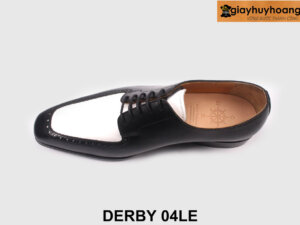 Giày tây nam trẻ trung phối trắng đen Derby 04LE 005