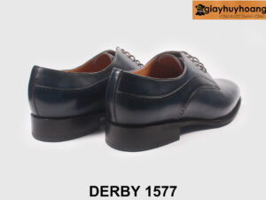 Giày da nam mũi trơn màu xanh dương Derby 1577 003