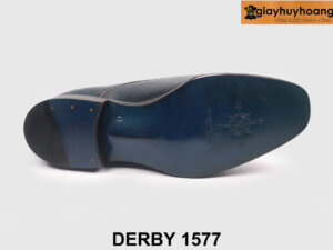Giày da nam mũi trơn màu xanh dương Derby 1577 002