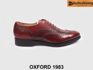 Giày tây oxford màu đỏ đô Wingtips cao cấp 1983 001