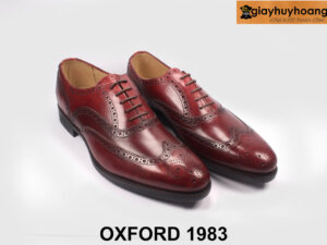 Giày tây oxford màu đỏ đô Wingtips cao cấp 1983 005