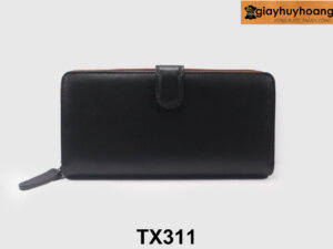 Ví da nam dạng dài da bê con cao cấp TX311 001