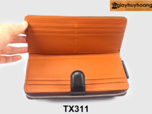 Ví da nam dạng dài da bê con cao cấp TX311 005