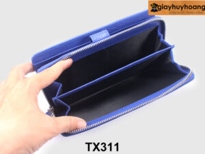 Ví da nam dạng dài da bê con cao cấp TX311 002