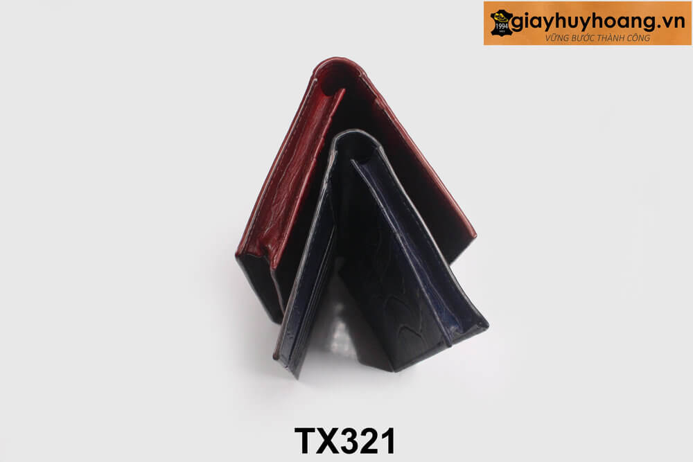 ban-vi-tui-cam-tay-da-nam-cao-cap-giayhuyhoangvn-tx321-3 Ví dài da dập vân cá sấu nam cao cấp TX321 003