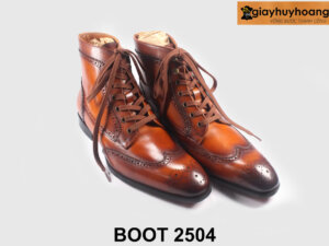Giày boot nam buộc dây đậm chất phong cách 2504 004