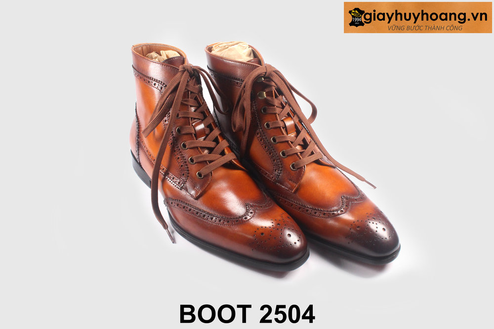ban-giay-da-co-cao-nam-buoc-day-boot-wingtips-2504-3 Giày boot nam buộc dây đậm chất phong cách 2504 004