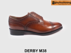 Giày da nam cao cấp màu bò chính hãng Derby M38 001