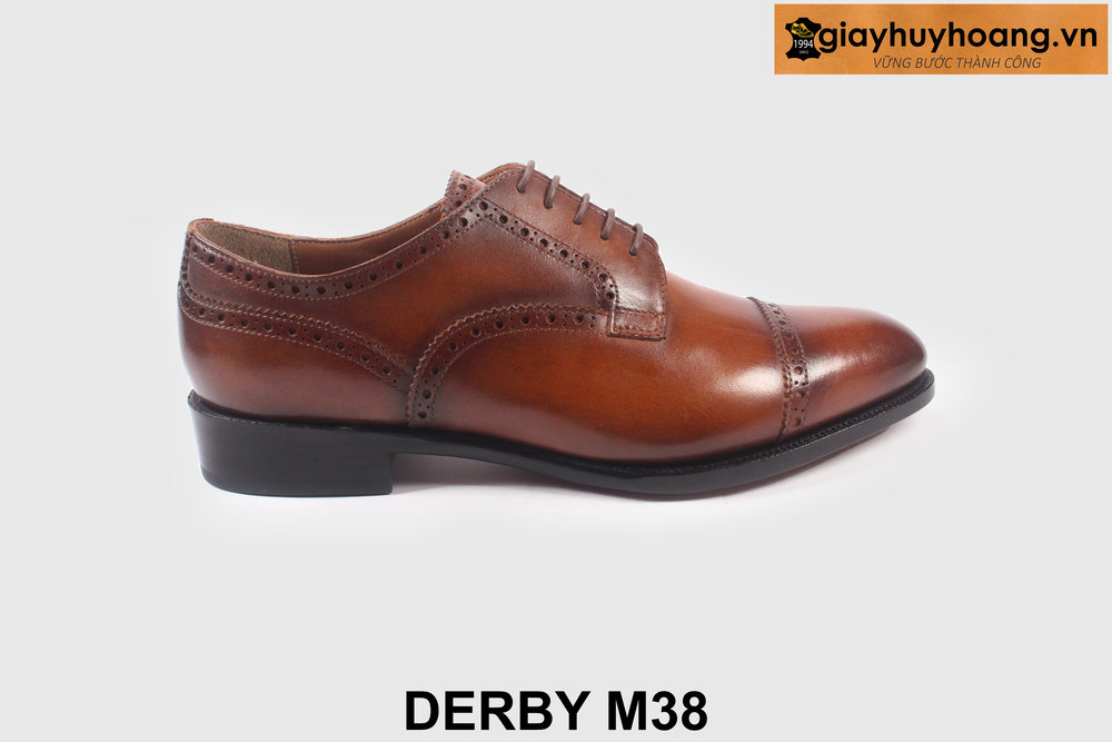 ban-giay-da-derby-nam-cao-cap-m38-tre-trung-giayhuyhoangvn-11 Giày da nam cao cấp màu bò chính hãng Derby M38 001