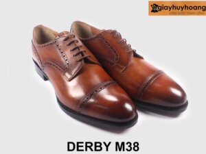 Giày da nam cao cấp màu bò chính hãng Derby M38 004