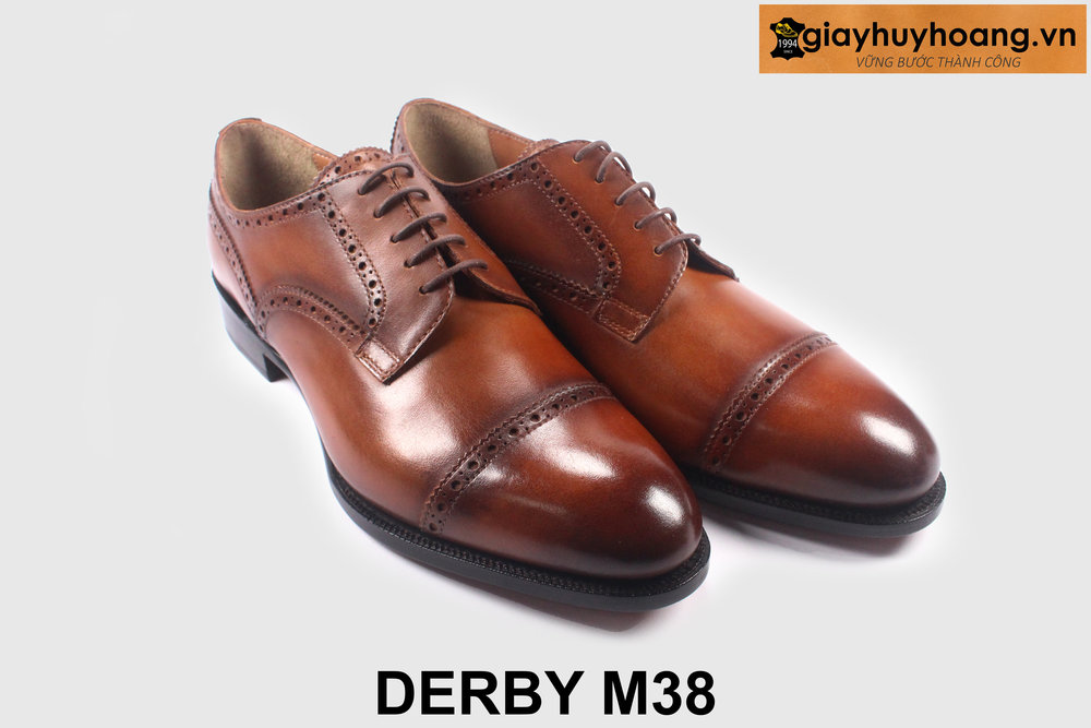 ban-giay-da-derby-nam-cao-cap-m38-tre-trung-giayhuyhoangvn-13 Giày da nam cao cấp màu bò chính hãng Derby M38 004