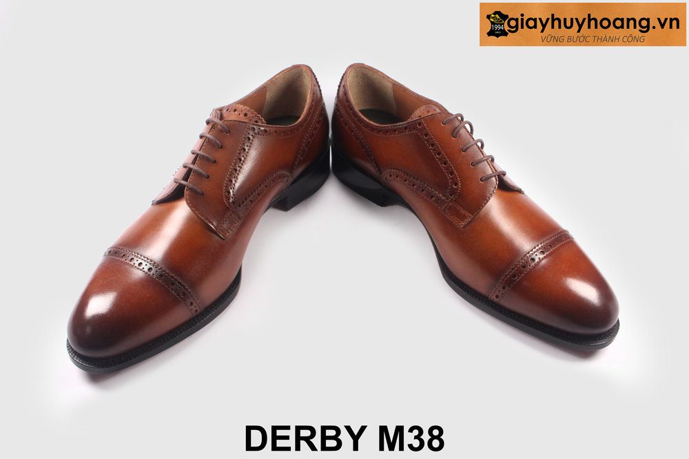 ban-giay-da-derby-nam-cao-cap-m38-tre-trung-giayhuyhoangvn-14 Giày da nam cao cấp màu bò chính hãng Derby M38 003