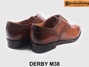 Giày da nam cao cấp màu bò chính hãng Derby M38 002