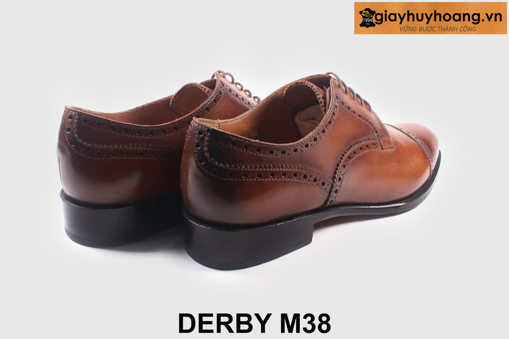 ban-giay-da-derby-nam-cao-cap-m38-tre-trung-giayhuyhoangvn-15 Giày da nam cao cấp màu bò chính hãng Derby M38 002