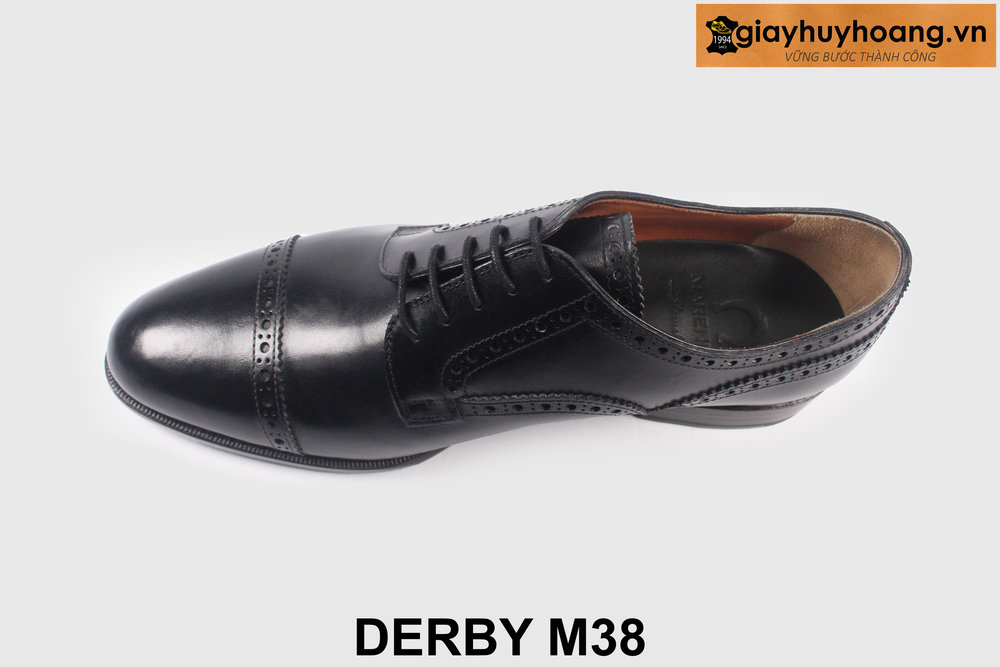 ban-giay-da-derby-nam-cao-cap-m38-tre-trung-giayhuyhoangvn-2 Giày da derby nam màu đen thời trang chính hãng M38 005