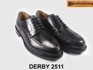Giày da nam công sở mũi tròn màu đen Derby 2511 004