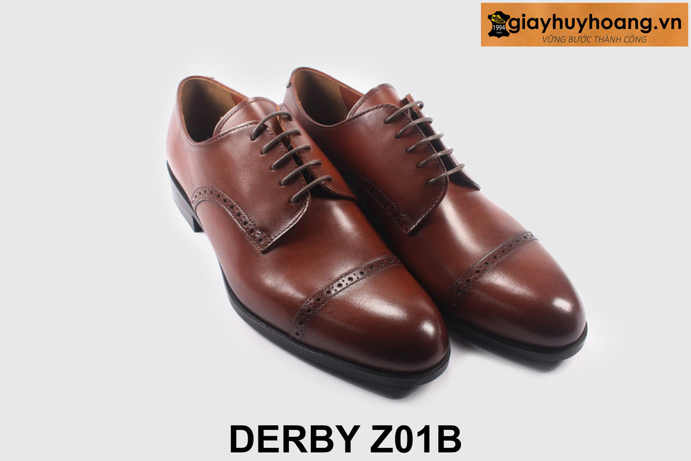 ban-giay-da-derby-z01b-tre-trung-giayhuyhoangvn-3 Giày da derby nam công sở đẹp bền bỉ Z01B 004