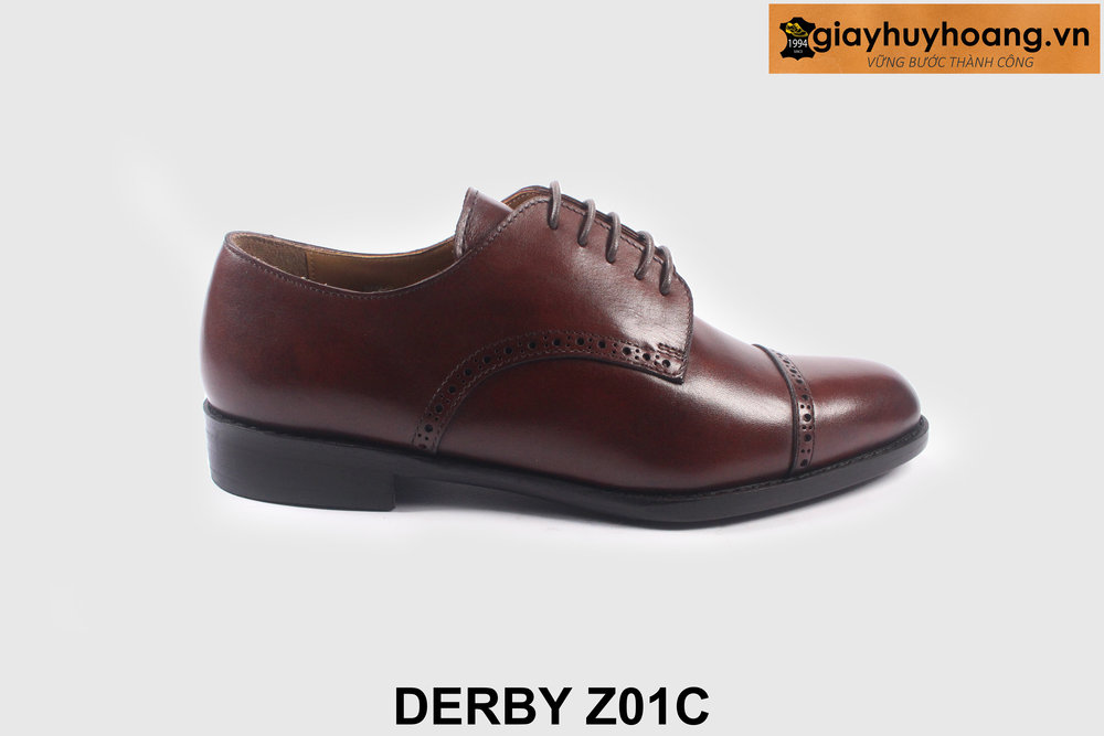 ban-giay-da-derby-z01c-cong-so-giayhuyhoangvn-1 Giày da nam kiểu derby buộc dây da cao cấp Z01C 001