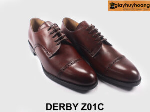 Giày da nam kiểu derby buộc dây da cao cấp Z01C 002