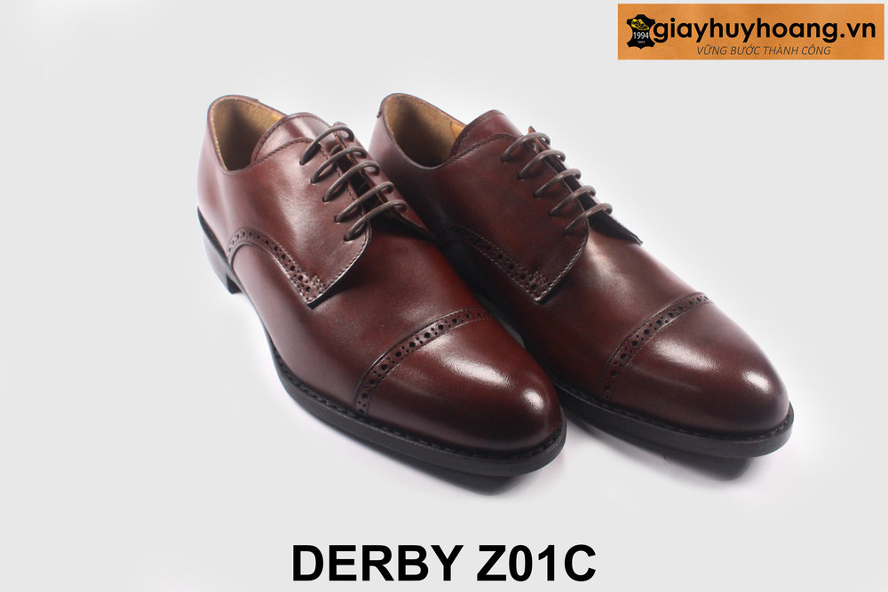 ban-giay-da-derby-z01c-cong-so-giayhuyhoangvn-3 Giày da nam kiểu derby buộc dây da cao cấp Z01C 002