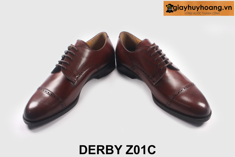 ban-giay-da-derby-z01c-cong-so-giayhuyhoangvn-4 Giày da nam kiểu derby buộc dây da cao cấp Z01C 003