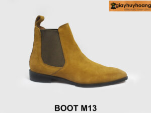 Giày da boot nam da lộn màu bò sáng M13 001