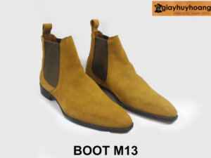 Giày da boot nam da lộn màu bò sáng M13 007