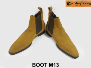 Giày da boot nam da lộn màu bò sáng M13 003