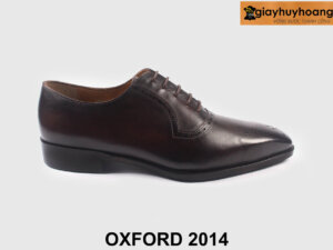 Giày tây nam màu nâu mũi hoa văn brogues Oxford T2014 001