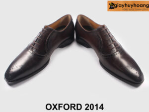 Giày tây nam màu nâu mũi hoa văn brogues Oxford T2014 003