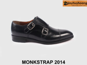 Giày da nam hai khóa màu đen công sở Monkstrap 2014 001