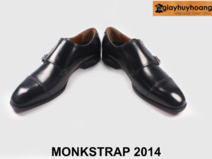 Giày da nam hai khóa màu đen công sở Monkstrap 2014 003