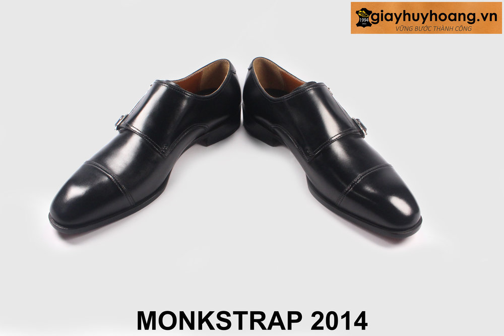 ban-giay-da-nam-cao-cap-2014-chinh-hang-giayhuyhoangvn-9 Giày da nam hai khóa màu đen công sở Monkstrap 2014 003