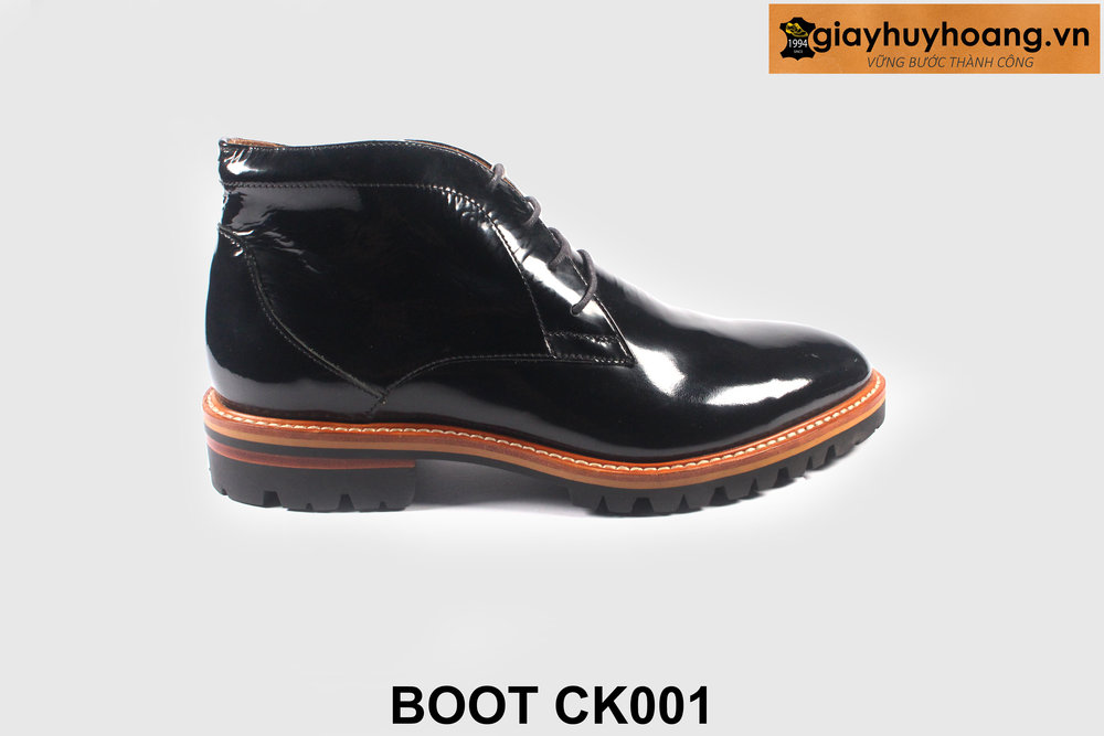 ban-giay-da-nam-co-lung-bong-kinh-ck001-giayhuyhoangvn-1 Size 41 Giày da cổ lửng chukka boot nam đen bóng CK001 001