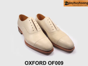 Giày da mộc trắng oxford nam cá nhân hóa OF009 004