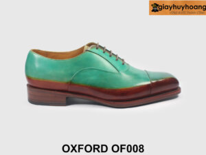 Giày da mộc trắng nhuộm màu yêu cầu oxford nam OF008 001